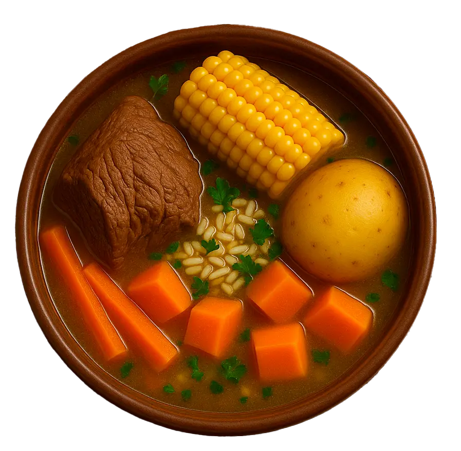 Cazuela chilena casera de vacuno con papas, zapallo, arroz y choclo en caldo tradicional – receta TastyHome